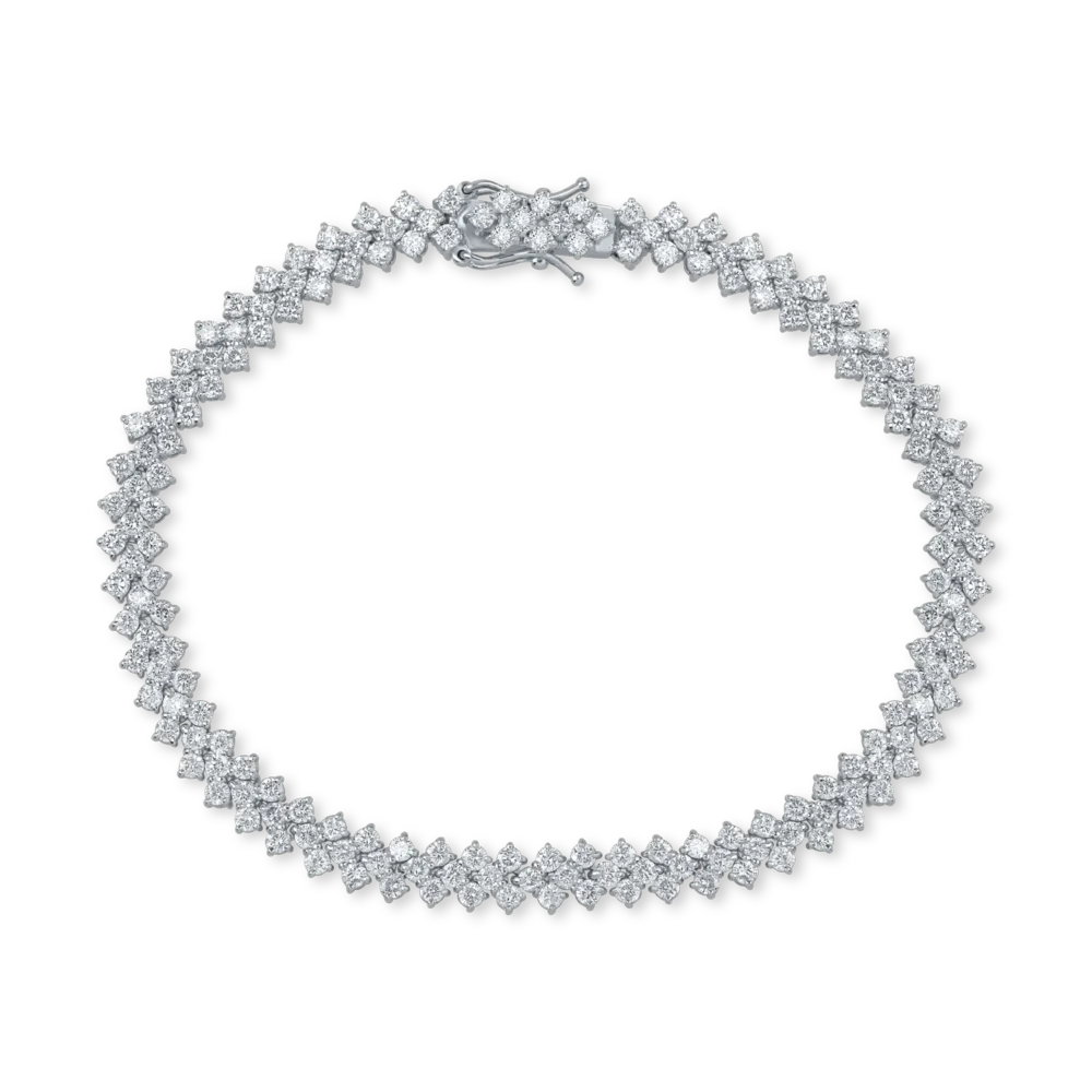 Bratara din aur alb cu diamante de 3.9ct