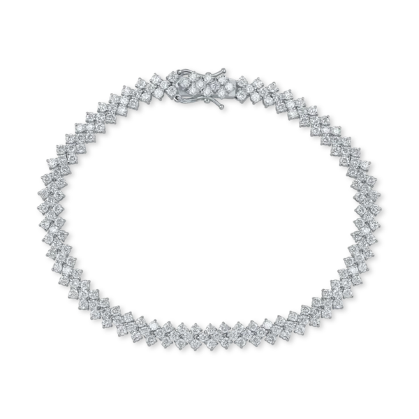 Bratara din aur alb cu diamante de 3.9ct
