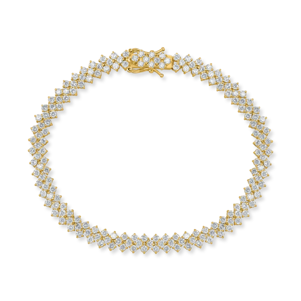 Bratara din aur galben cu diamante de 3.9ct