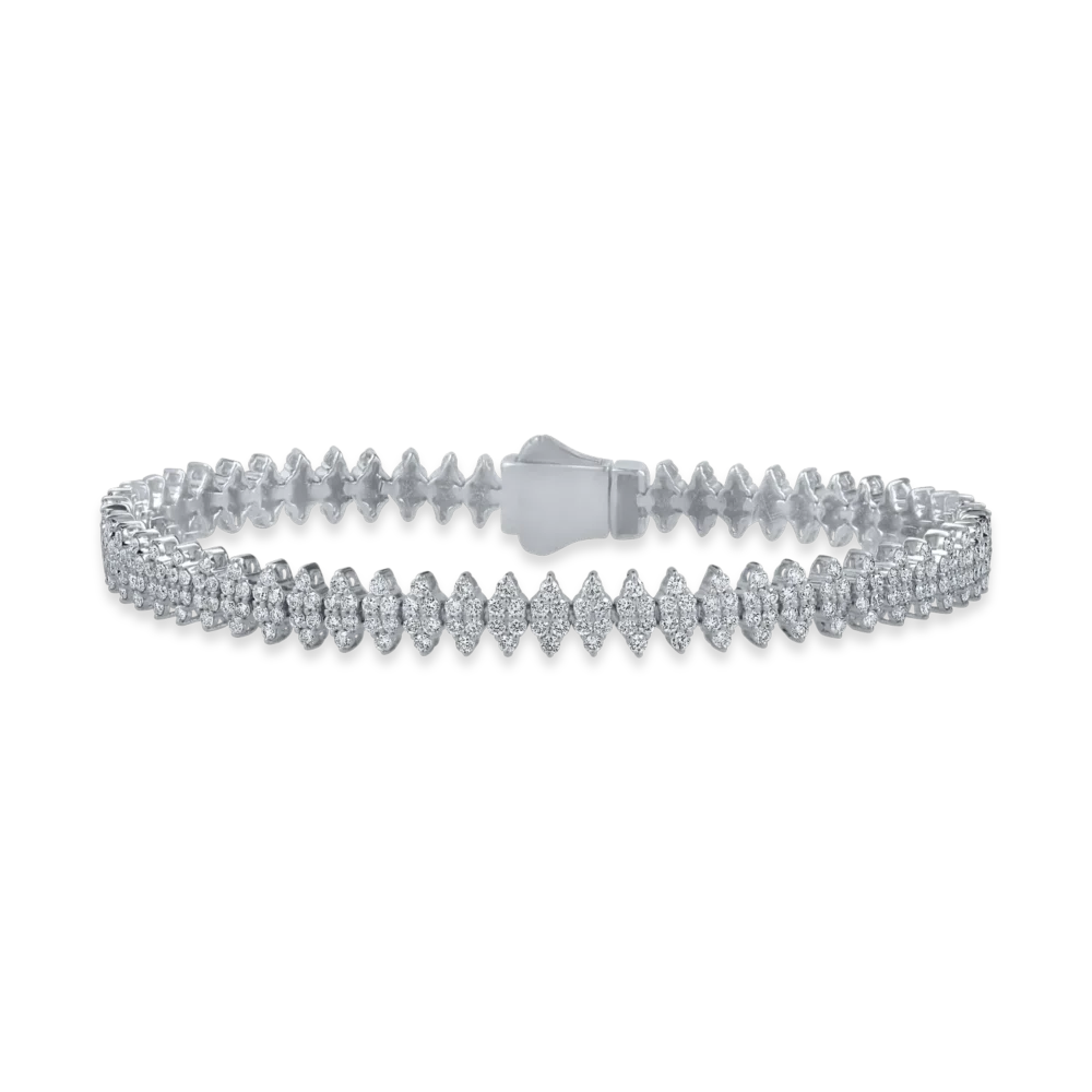 Bratara din aur alb cu diamante de 3.3ct