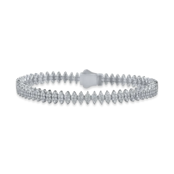 Bratara din aur alb cu diamante de 3.3ct