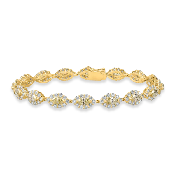 Bratara din aur galben cu diamante galbene de 8.3ct