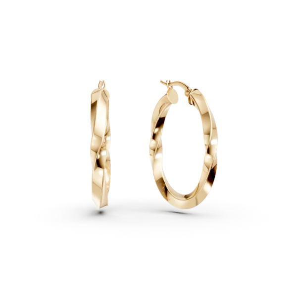 Cercei creole din aur galben