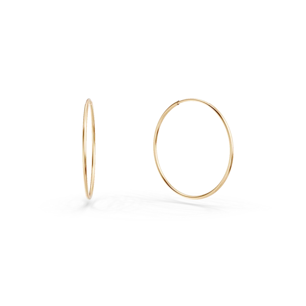 Cercei veriga din aur galben