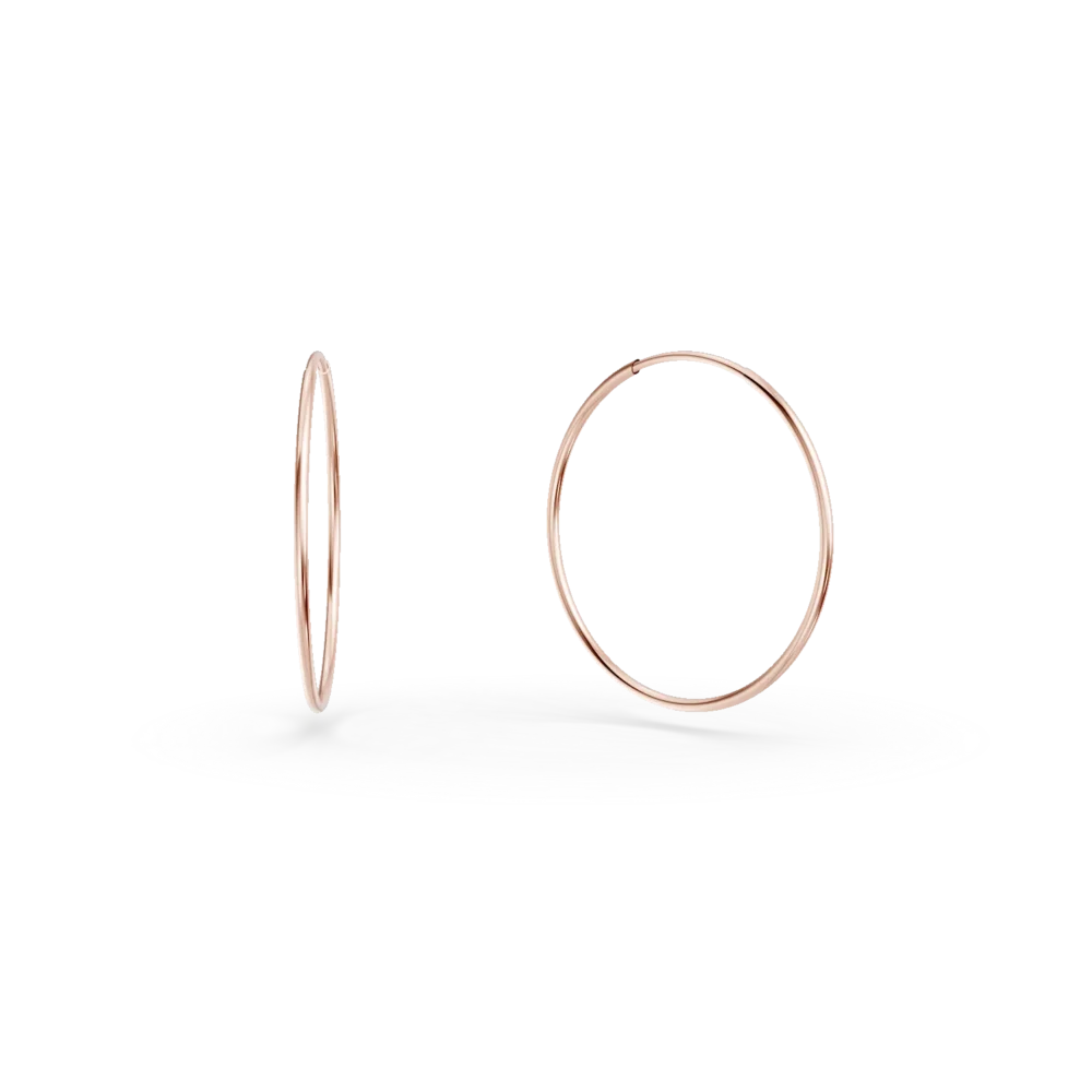 Cercei veriga din aur roz