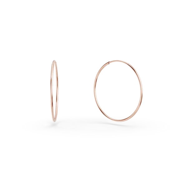 Cercei veriga din aur roz