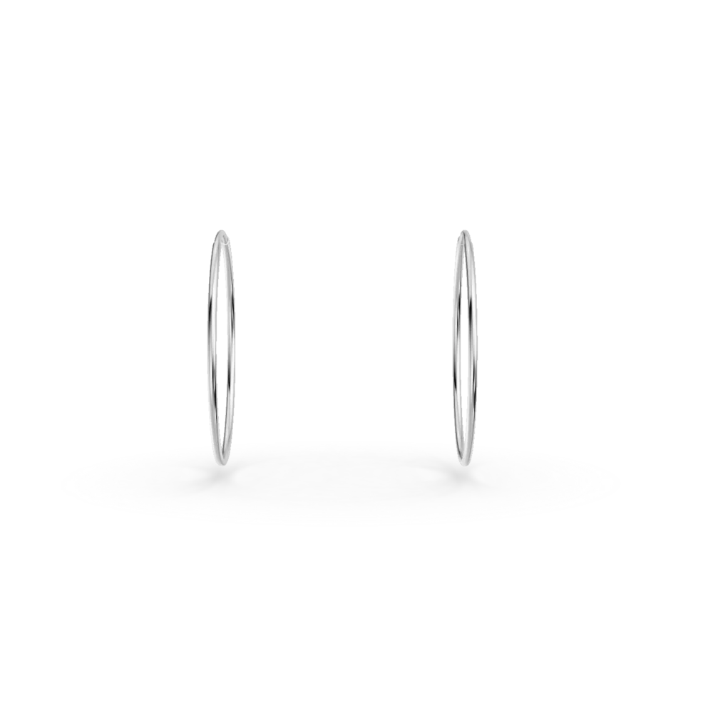 Cercei veriga din aur alb