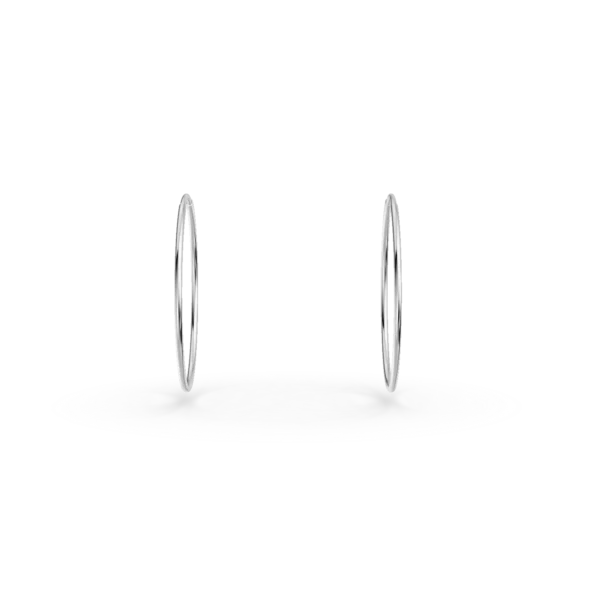 Cercei veriga din aur alb