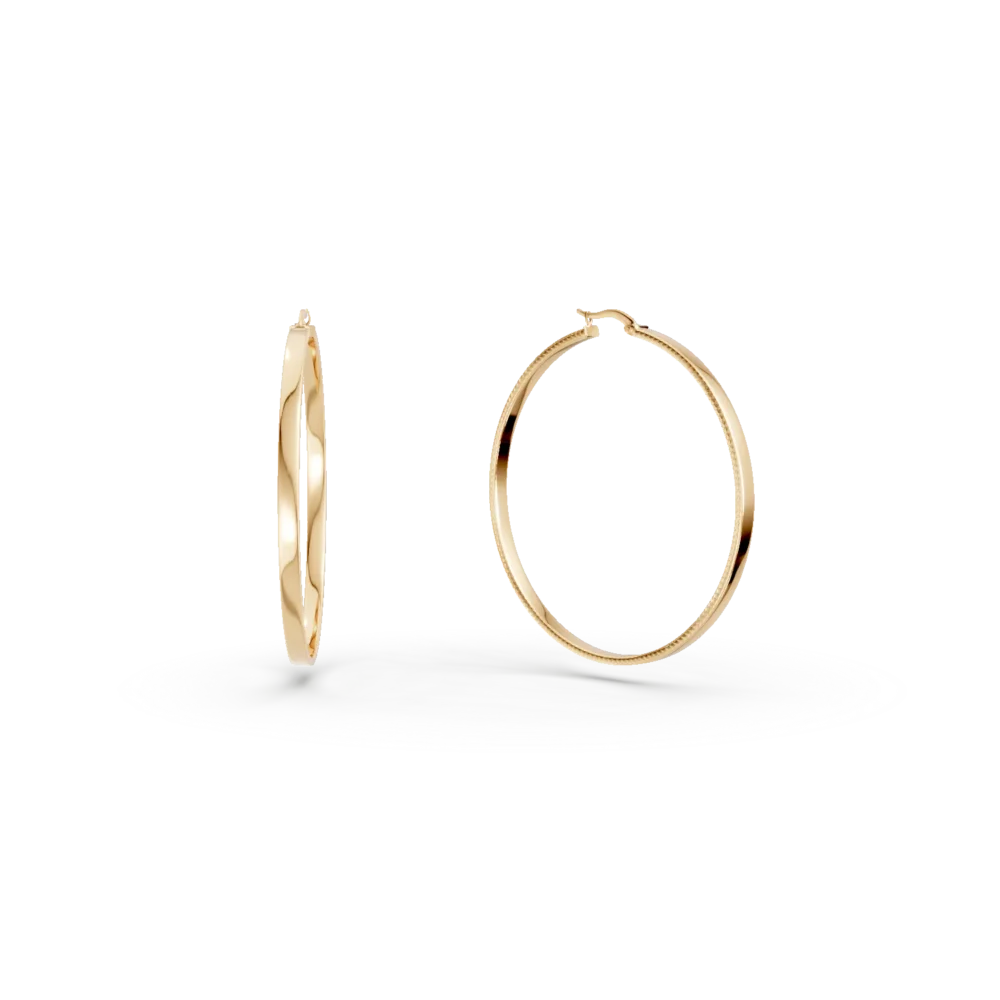 Cercei rotunzi din aur galben