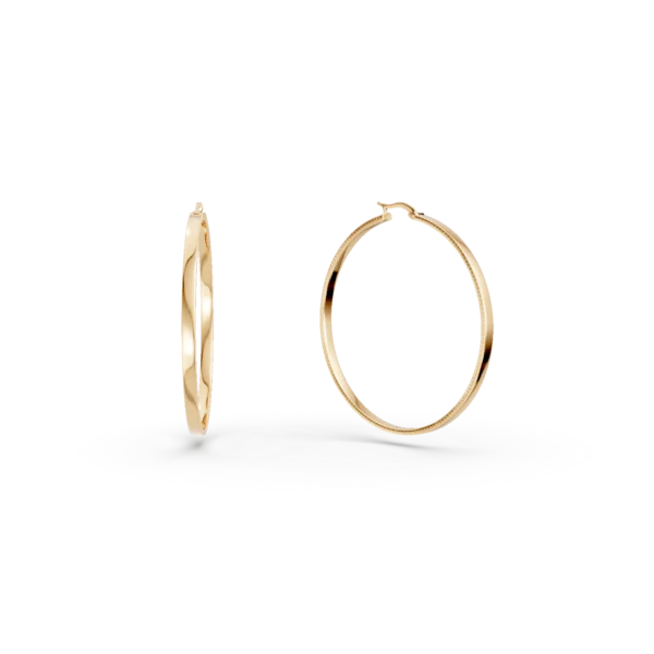 Cercei rotunzi din aur galben