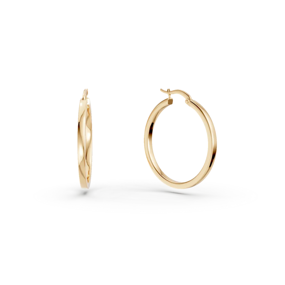 Cercei tip veriga din aur galben