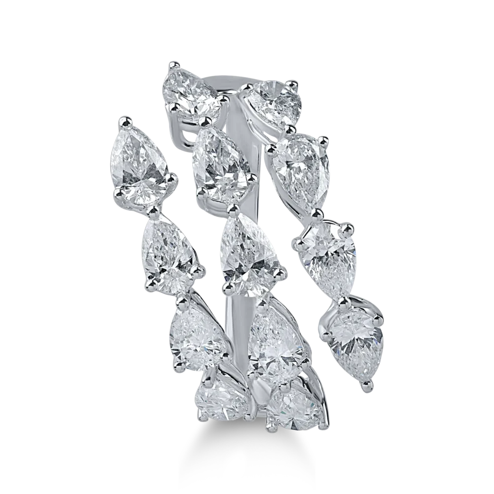 Inel din aur alb cu diamante microsetting de 2.6ct - imagine 2