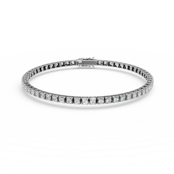 Bratara tennis din aur alb cu diamante de 1.4ct