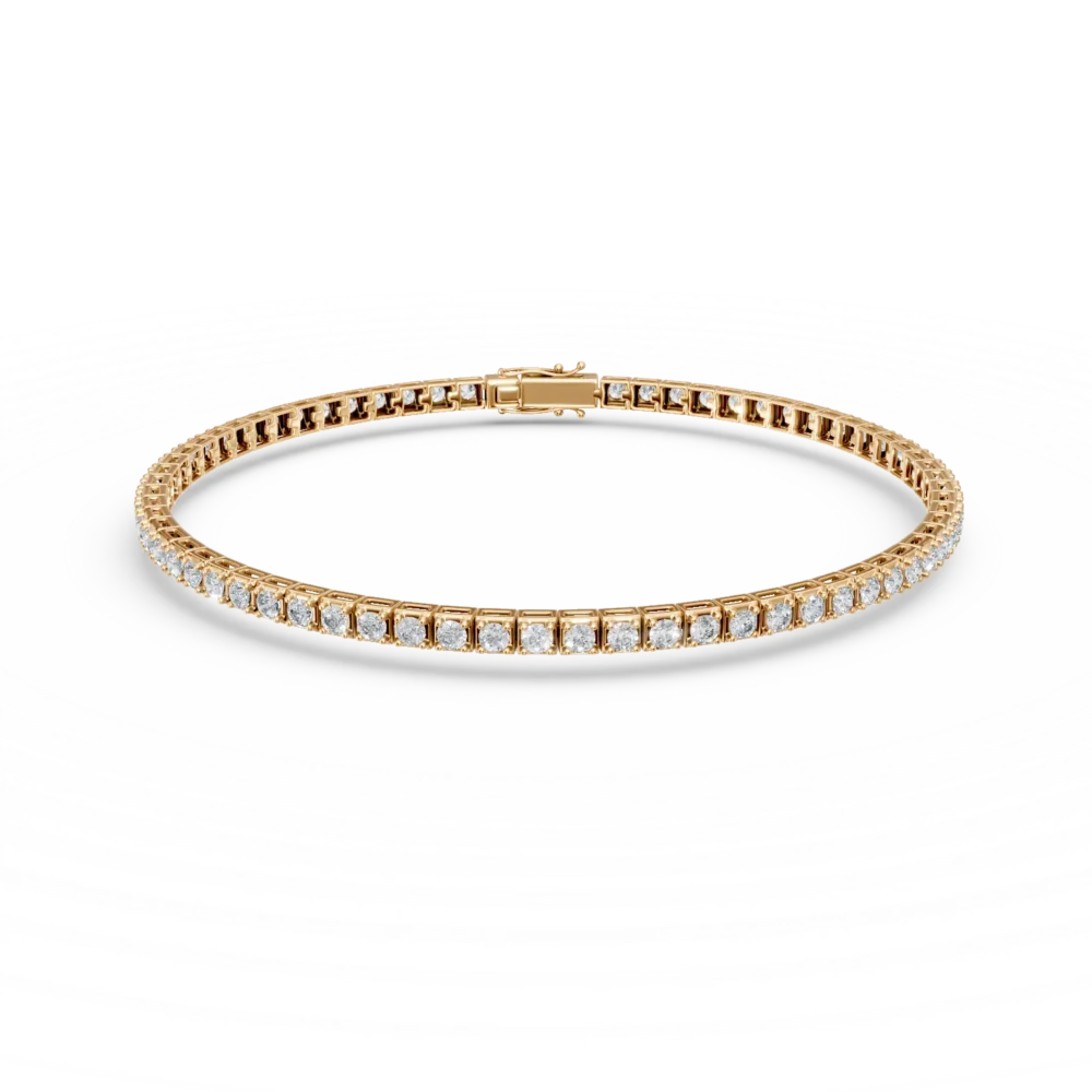 Bratara tennis din aur galben cu diamante de 1.4ct