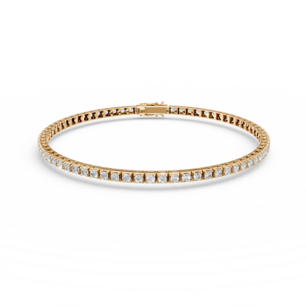 Bratara tennis din aur galben cu diamante de 1.4ct