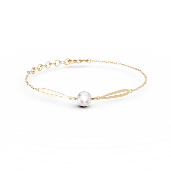 Bratara din aur galben cu perla naturala