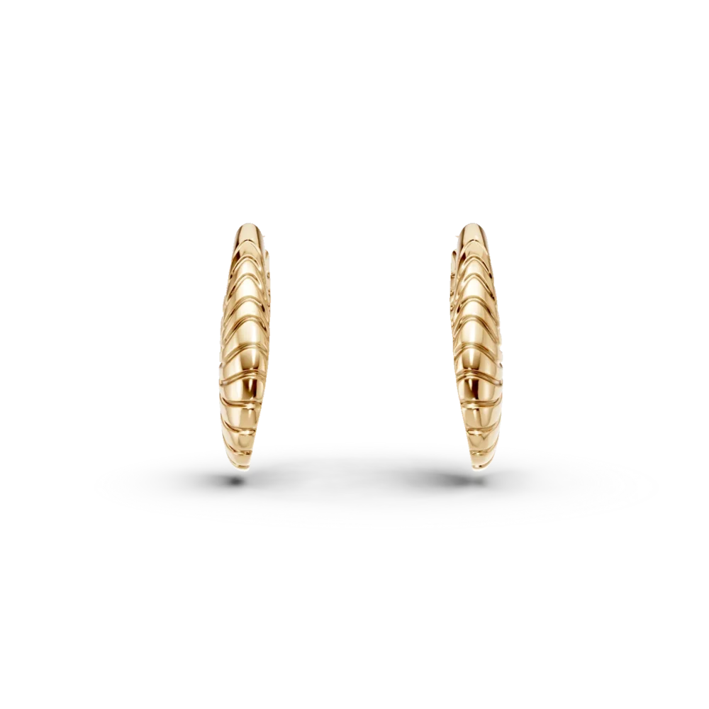 Cercei geometrici din aur galben