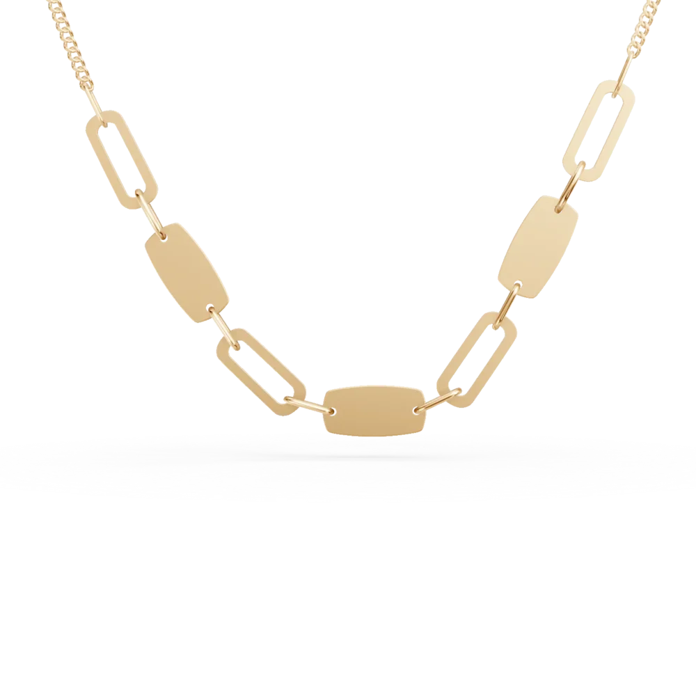 Lant cu zale din aur galben