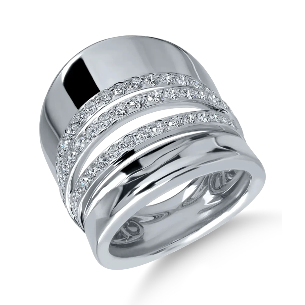 Inel din aur alb cu diamante de 1.22ct