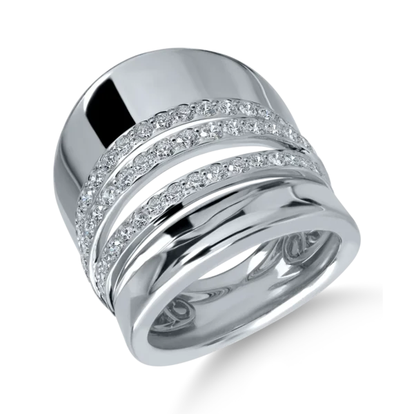 Inel din aur alb cu diamante de 1.22ct