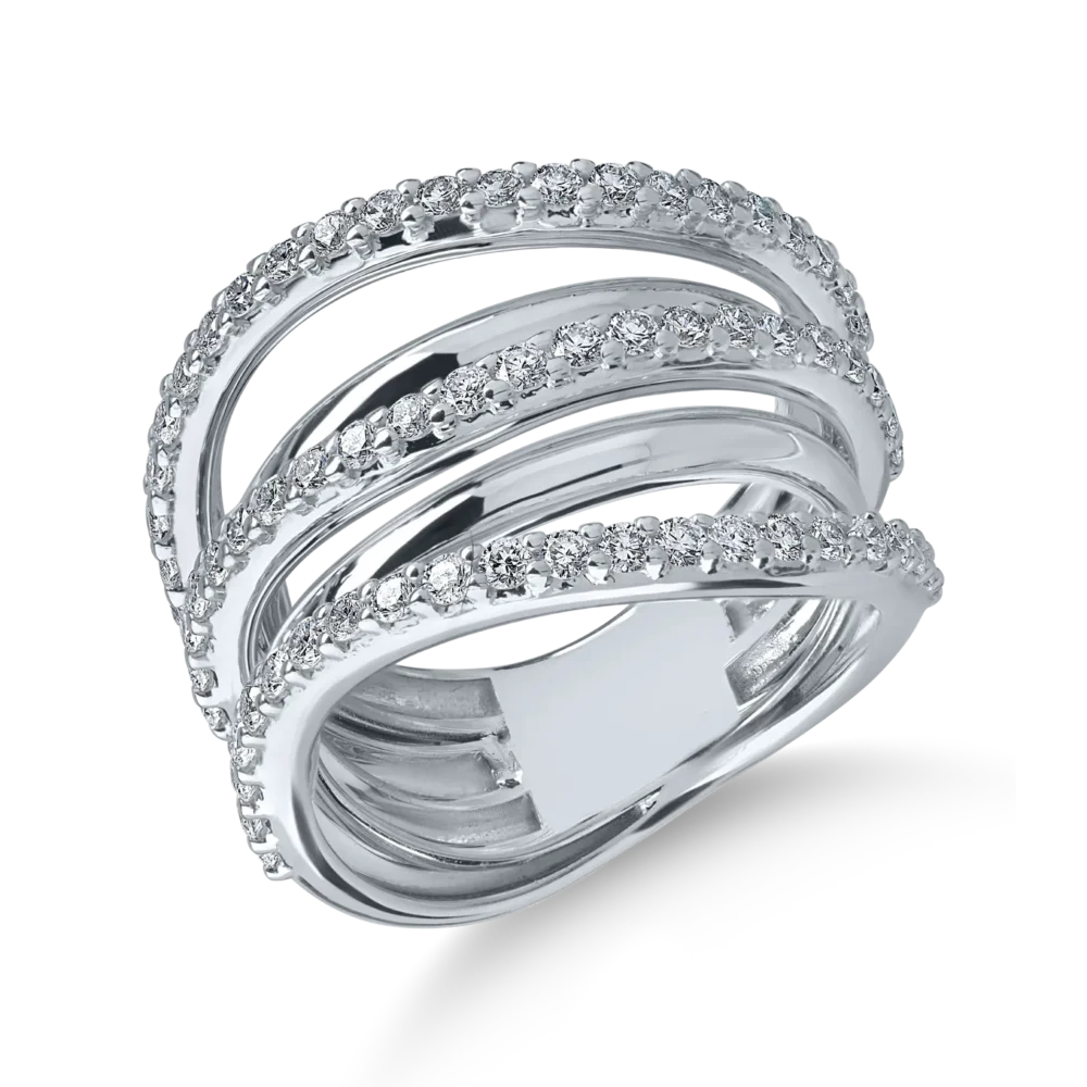 Inel din aur alb cu diamante de 1.25ct