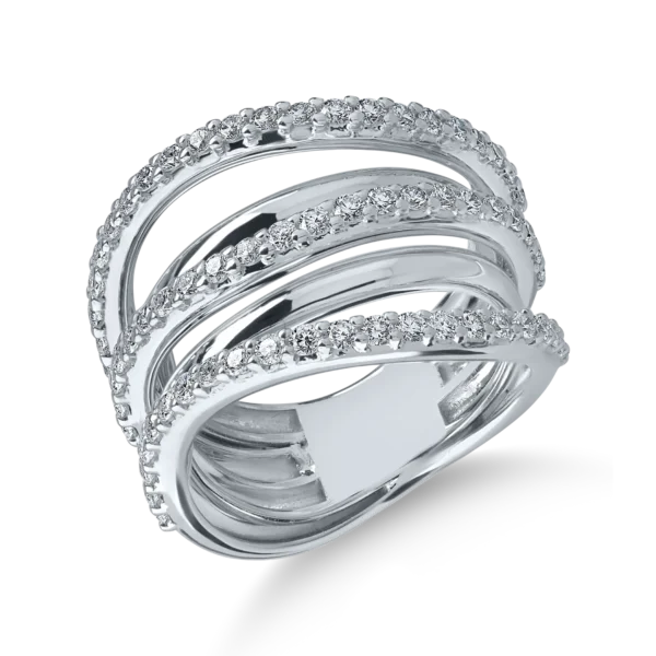 Inel din aur alb cu diamante de 1.25ct