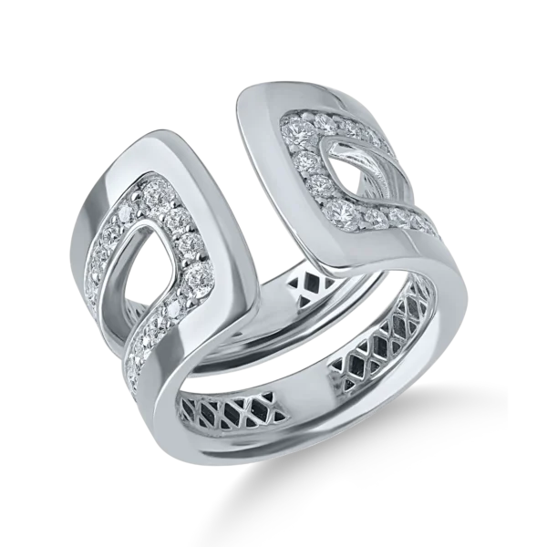 Inel din aur alb cu diamante de 1.1ct