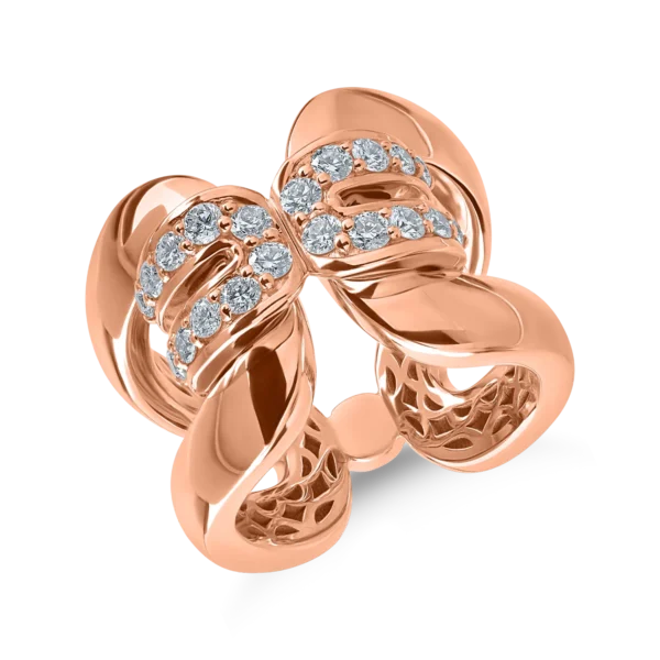 Inel din aur roz cu diamante de 0.62ct