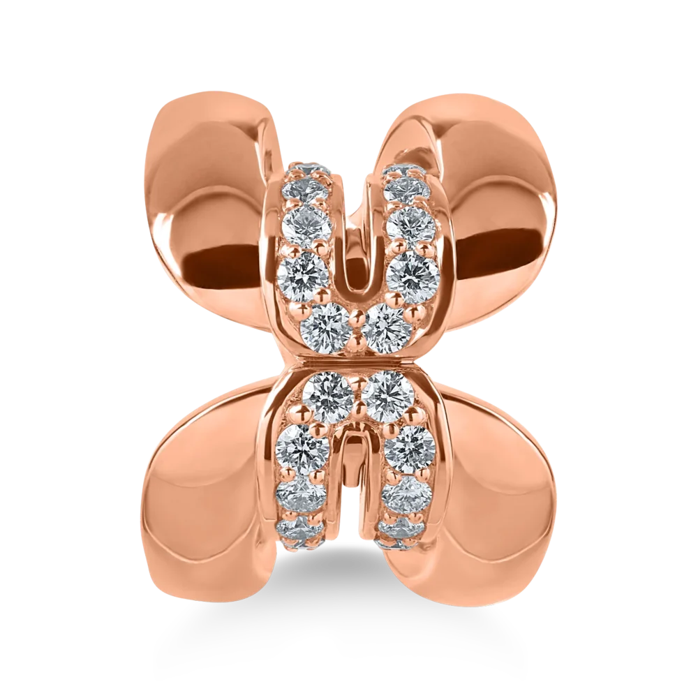 Inel din aur roz cu diamante de 0.62ct - imagine 2