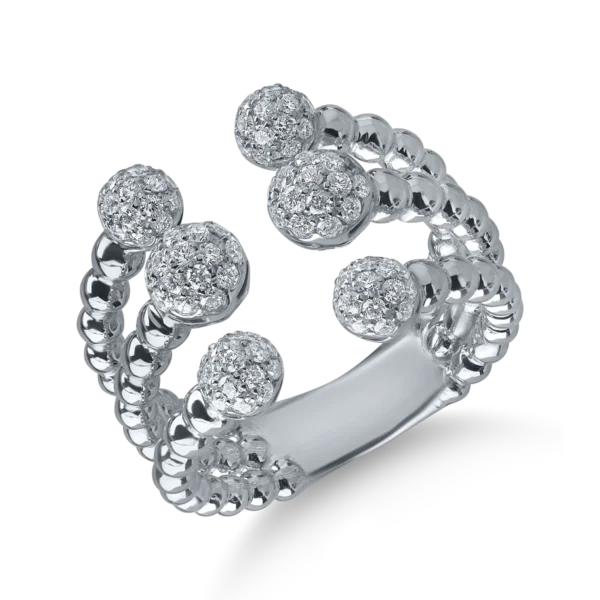 Inel din aur alb cu diamante de 0.72ct