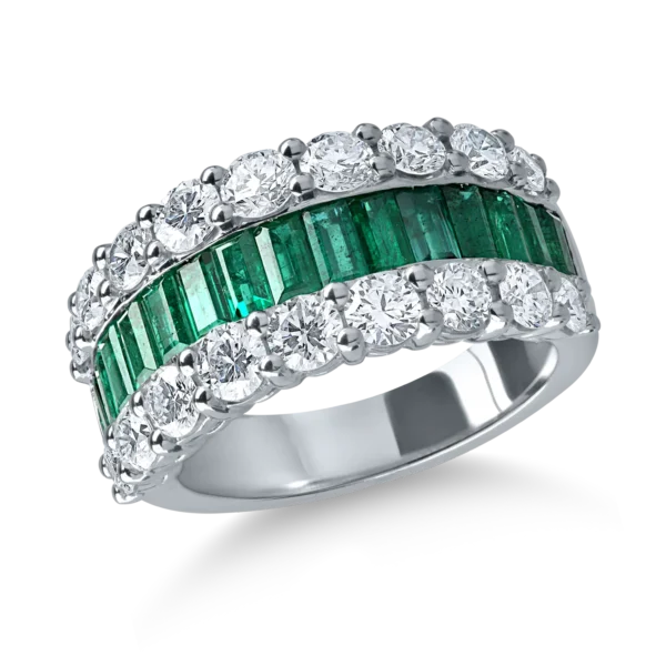 Inel din aur alb cu diamante de 3.45ct