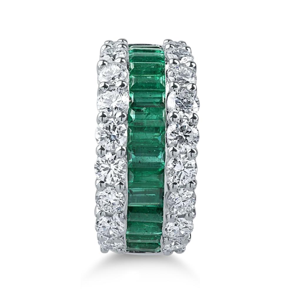 Inel din aur alb cu diamante de 3.45ct - imagine 2