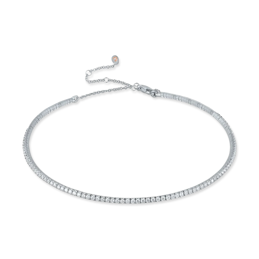 Colier din aur alb cu diamante de 2.9ct