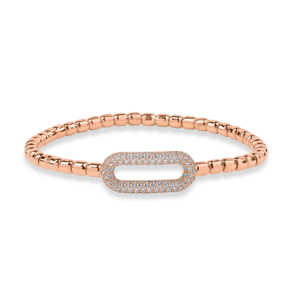 Bratara din aur roz cu diamante de 0.9ct