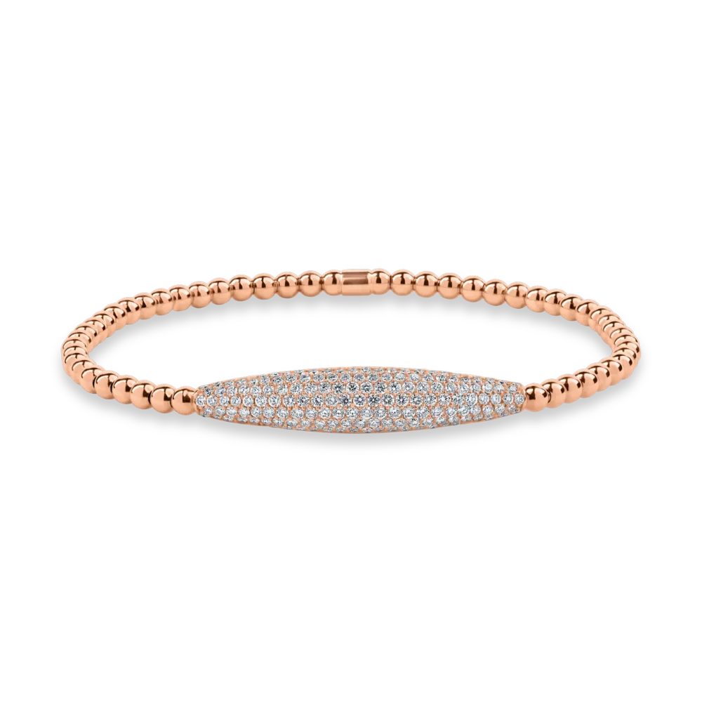Bratara din aur roz cu diamante de 1.1ct
