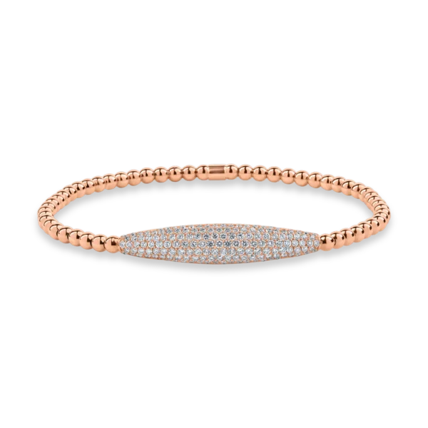 Bratara din aur roz cu diamante de 1.1ct