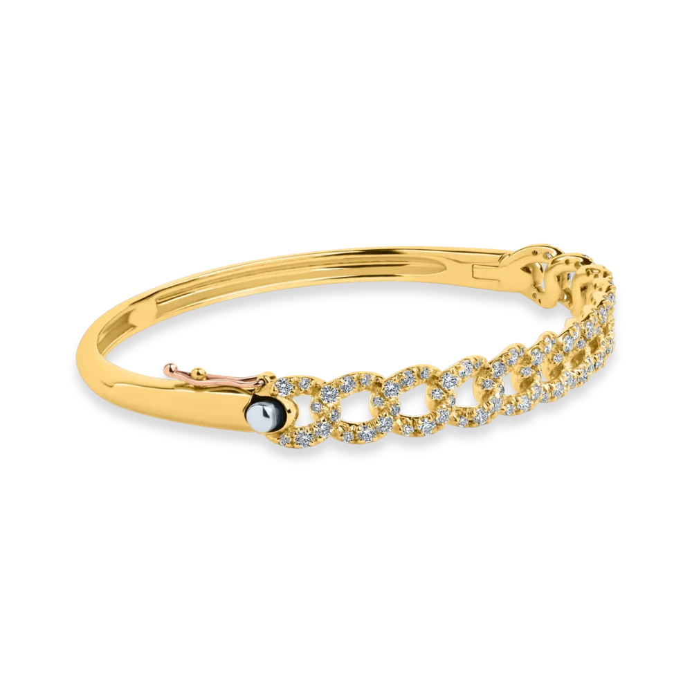 Bratara din aur roz cu diamante de 1.38ct - imagine 2