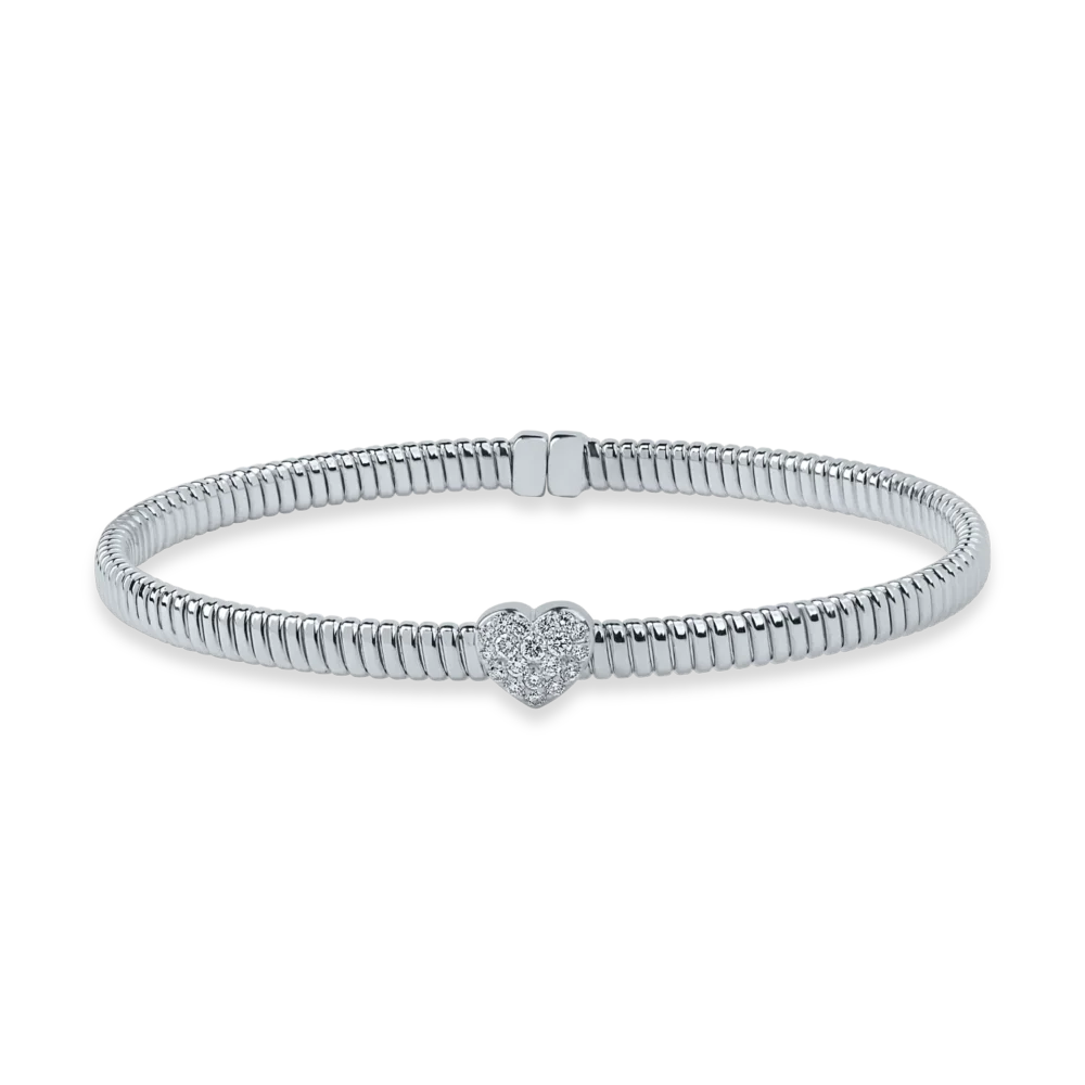 Bratara din aur alb cu diamante de 0.2ct