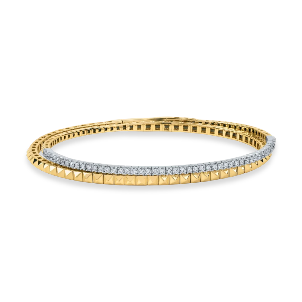 Bratara din aur galben cu diamante de 0.64ct