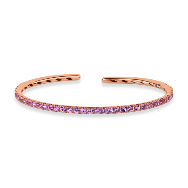 Bratara din aur roz cu safire roz de 2.96ct