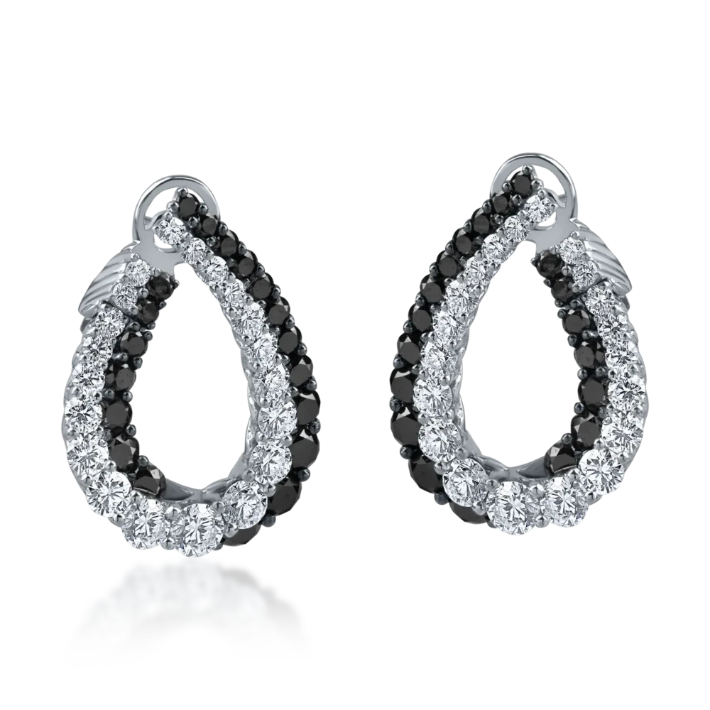 Cercei din aur alb cu diamante de 9.71ct - imagine 2