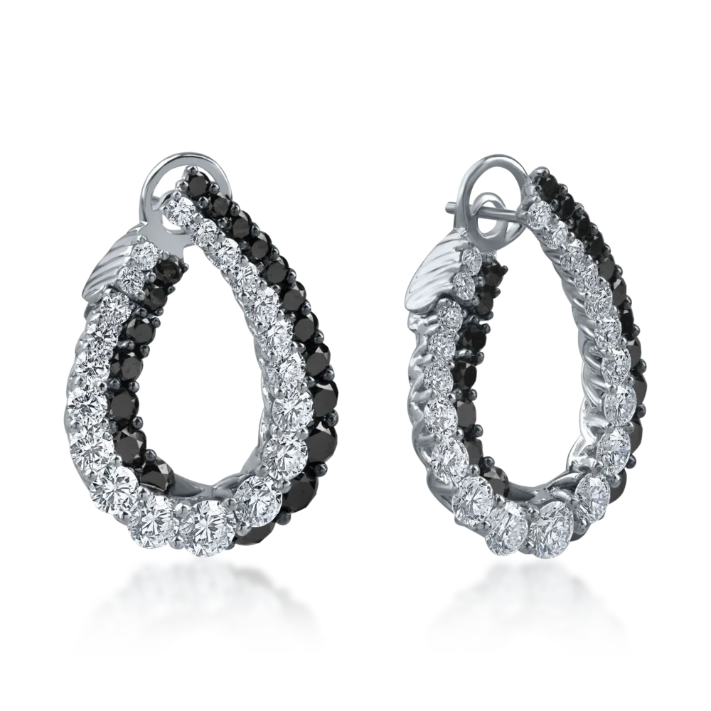 Cercei din aur alb cu diamante de 9.71ct