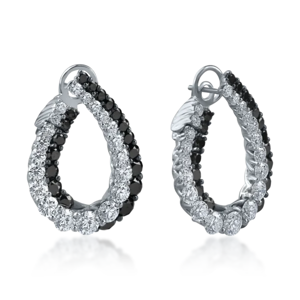 Cercei din aur alb cu diamante de 9.71ct