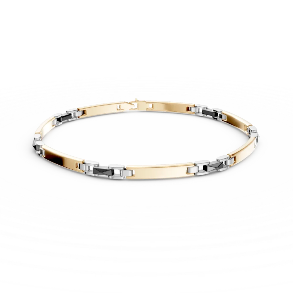 Bratara din aur galben pentru barbati