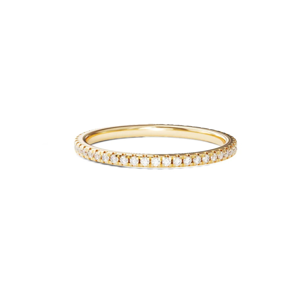 Inel eternity din aur galben cu diamante de 0.2ct - imagine 3