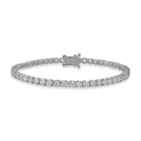 Bratara tennis din aur alb cu diamante de 5ct