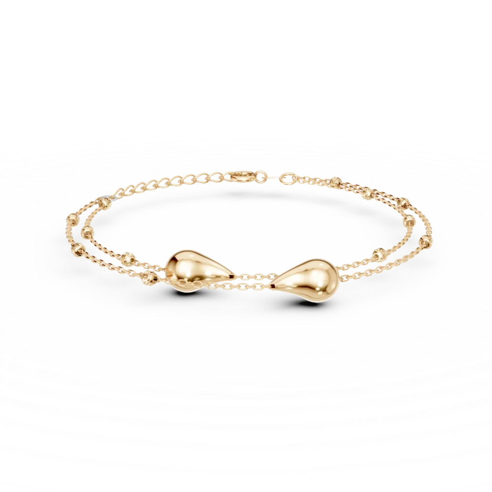 Bratara din aur galben cu pandantive