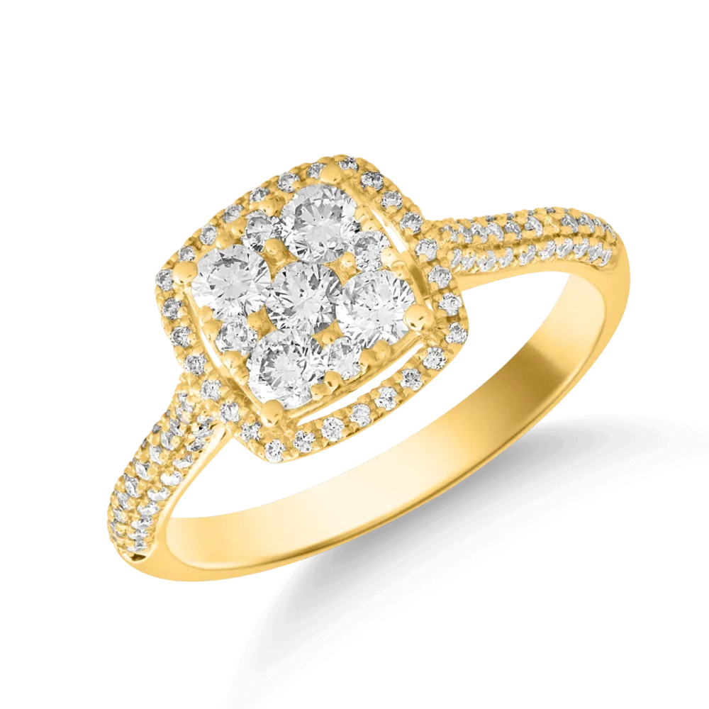 Inel din aur galben cu diamante de 0.55ct