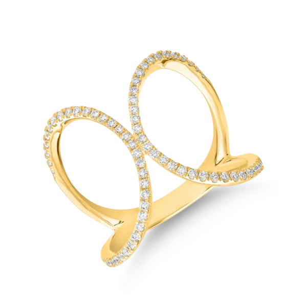 Inel din aur galben cu diamante de 0.31ct