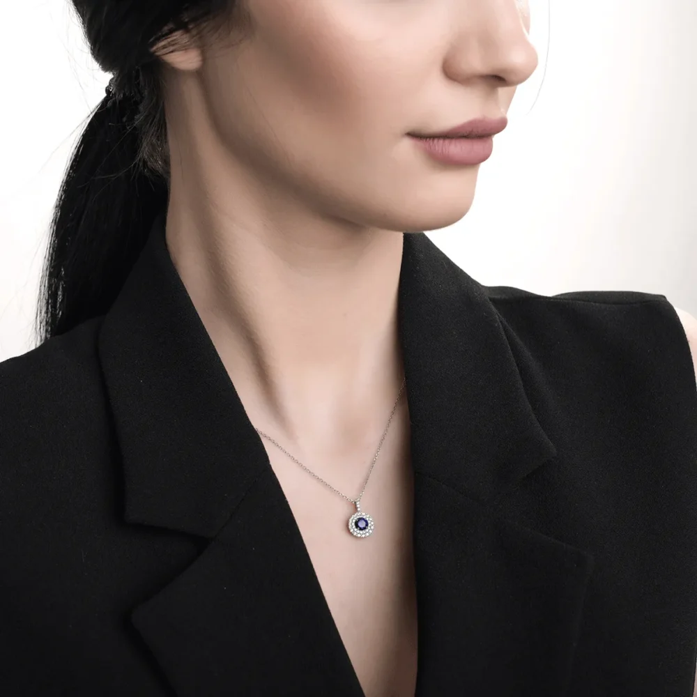 Pandantiv din aur alb - imagine 2